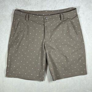 lululemon athletica Size 40 Men's Brown Patterned Performance Shorts